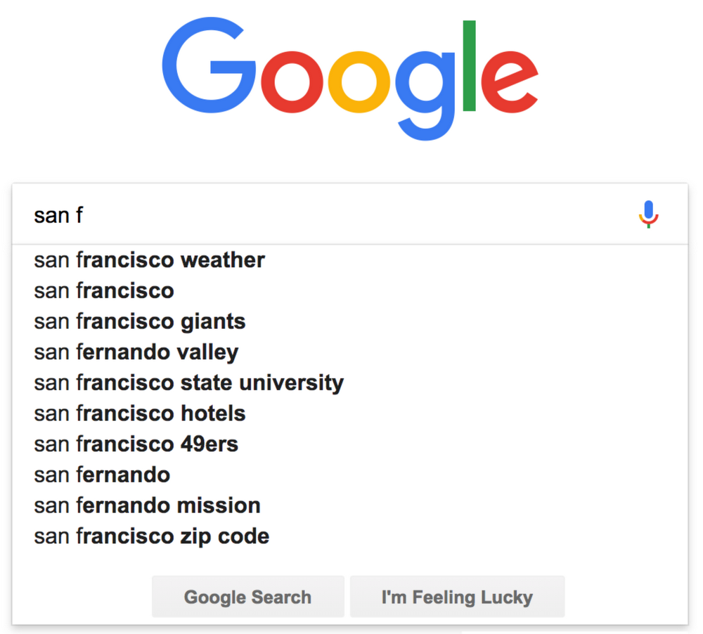 autocomplete