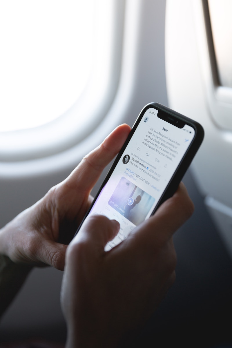 social media phone snapshot