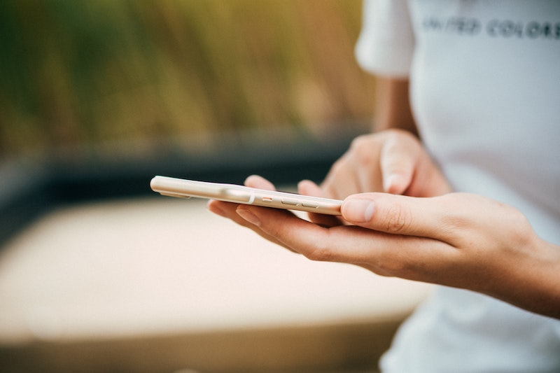 using phone outside